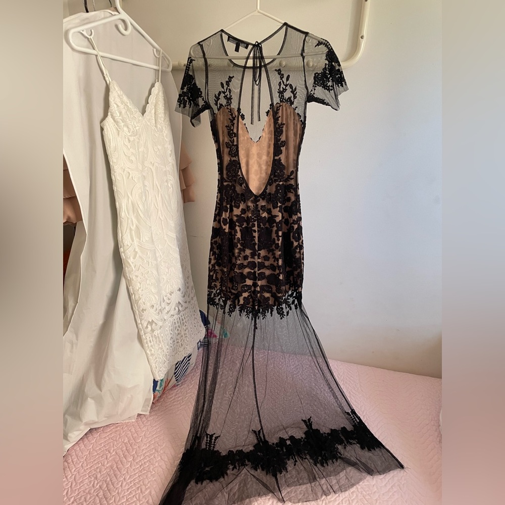 For Love & Lemons Black Lace & Mesh See Through Dress! Gorgeous one. - Picture 6 of 7